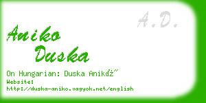 aniko duska business card